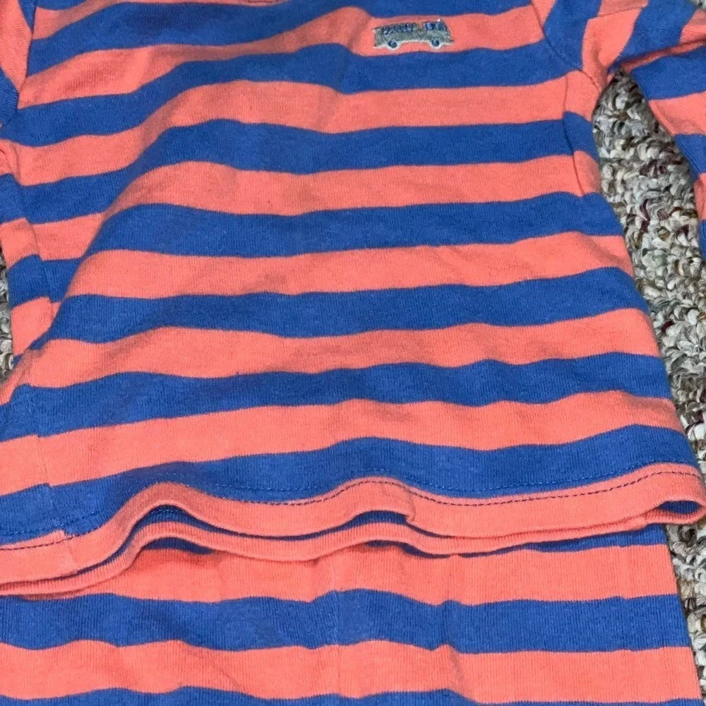 Boys, girls infant 9 month outfit pajamas Carter's Orange and Blue Striped